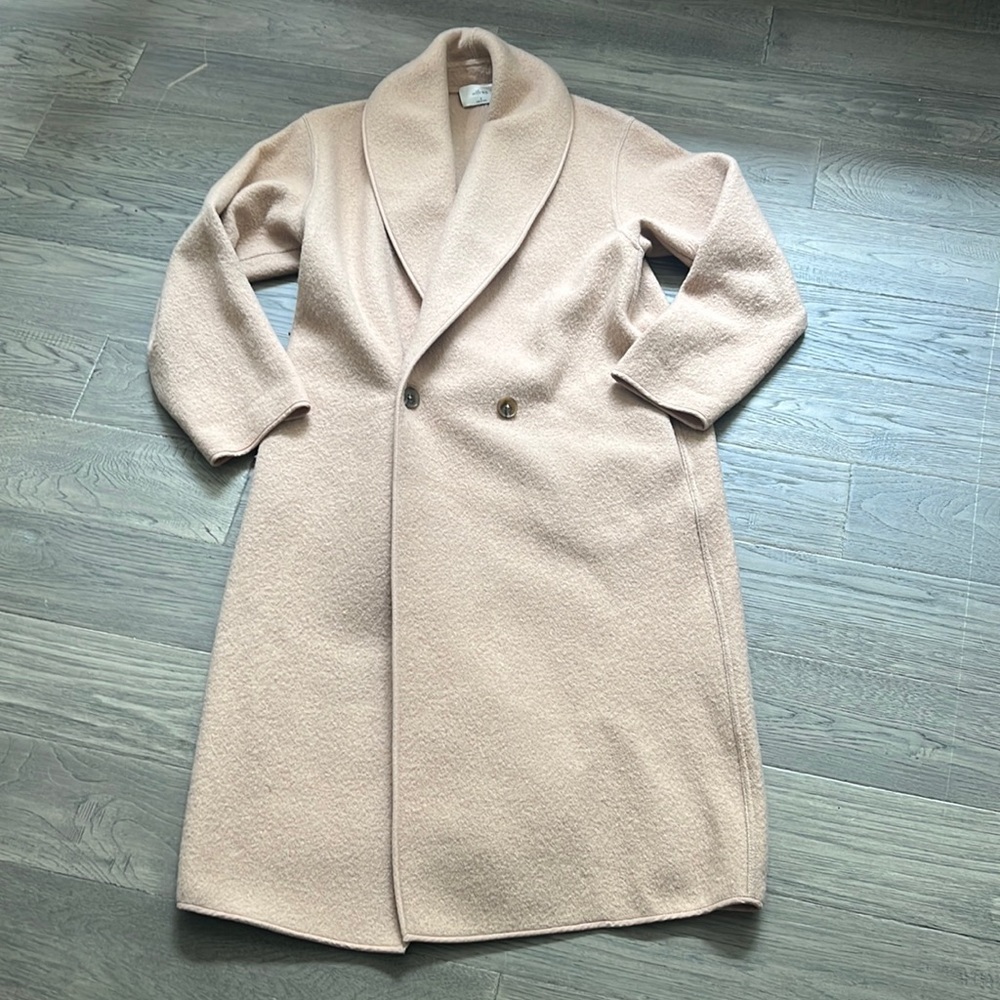 🔥WILFRED🔥 | Aritzia Charlize jacket in sandy beige 100% merino wool - Picture 3 of 15